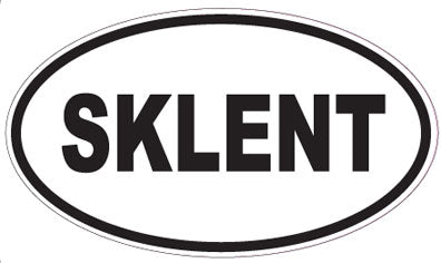 SKLENT - Oval Sticker
