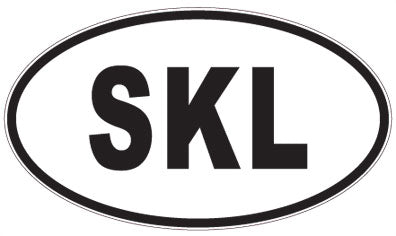 SKL - 3 Letter Initials Oval Magnet