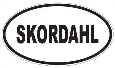 SKORDAHL - Oval Sticker