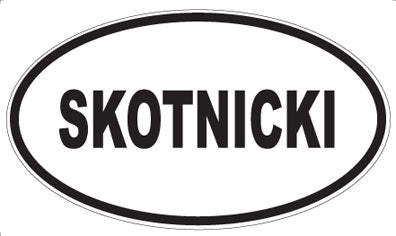 SKOTNICKI - Oval Sticker