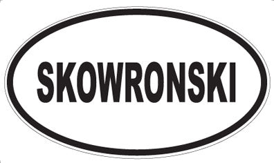 SKOWRONSKI - Oval Sticker