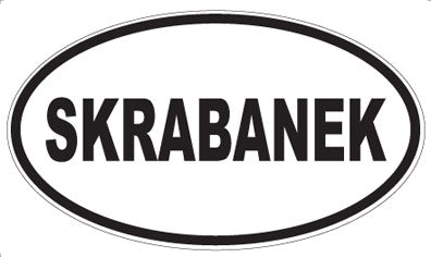 SKRABANEK - Oval Sticker