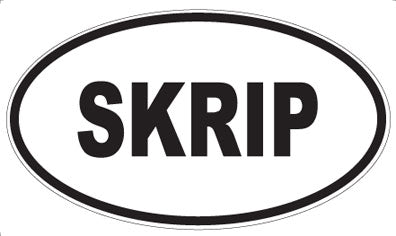 SKRIP - Oval Sticker