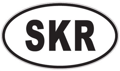 SKR - 3 Letter Initials Oval Magnet
