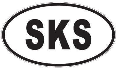 SKS - 3 Letter Initials Oval Magnet