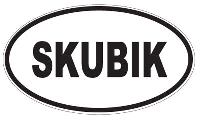 SKUBIK - Oval Sticker