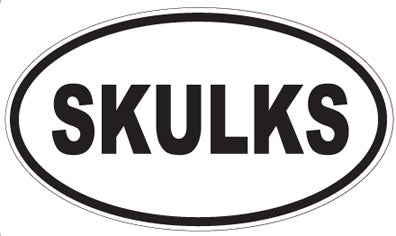 SKULKS - Oval Sticker