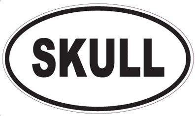 SKULL - Oval Sticker