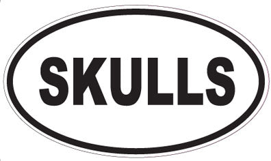 SKULLS - Oval Sticker