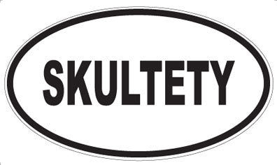 SKULTETY - Oval Sticker