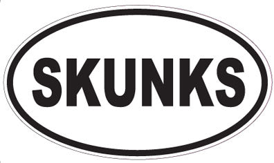 SKUNKS - Oval Sticker