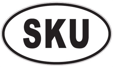 SKU - 3 Letter Initials Oval Magnet