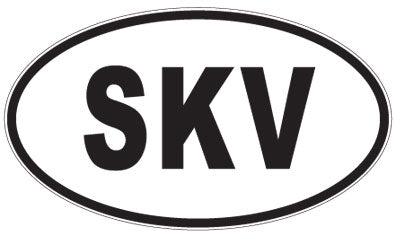 SKV - 3 Letter Initials Oval Magnet