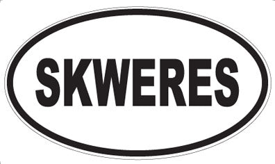SKWERES - Oval Sticker