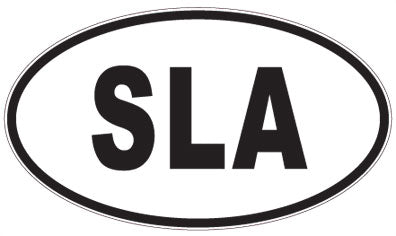 SLA - 3 Letter Initials Oval Sticker