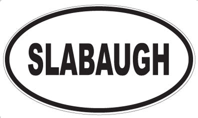 SLABAUGH - Oval Magnet
