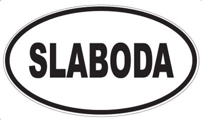 SLABODA - Oval Sticker
