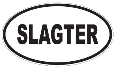 SLAGTER - Oval Sticker