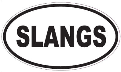 SLANGS - Oval Sticker