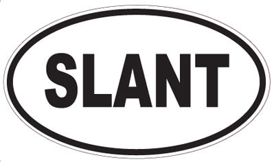 SLANT - Oval Sticker