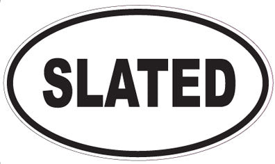 SLATED - Oval Sticker