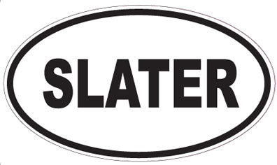SLATER - Oval Sticker