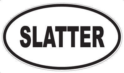 SLATTER - Oval Sticker