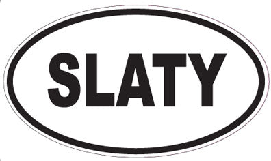 SLATY - Oval Sticker