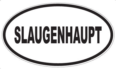 SLAUGENHAUPT - Oval Sticker