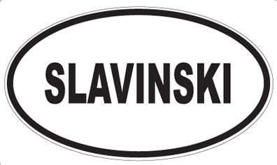 SLAVINSKI - Oval Sticker