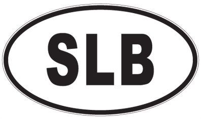 SLB - 3 Letter Initials Oval Sticker