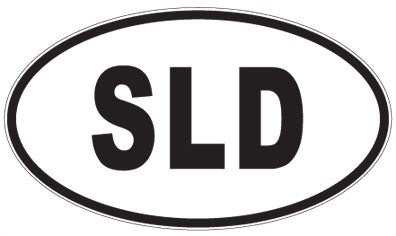 SLD - 3 Letter Initials Oval Magnet