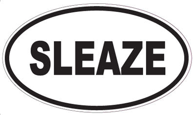 SLEAZE - Oval Sticker