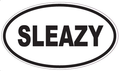 SLEAZY - Oval Sticker