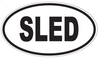 SLED - Oval Sticker
