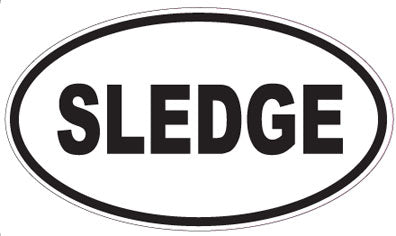 SLEDGE - Oval Sticker