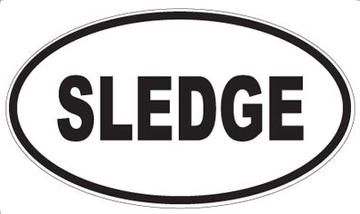 SLEDGE - Oval Magnet