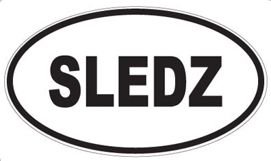 SLEDZ - Oval Sticker