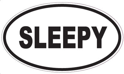 SLEEPY - Oval Sticker