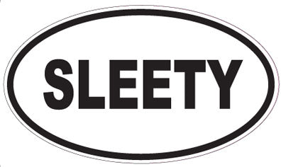 SLEETY - Oval Sticker