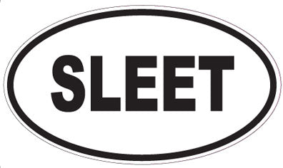 SLEET - Oval Magnet