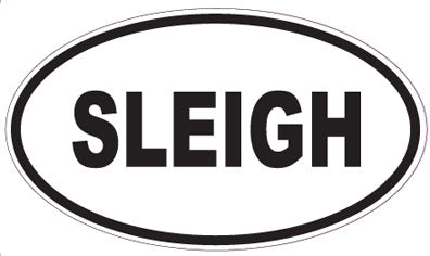 SLEIGH - Oval Sticker