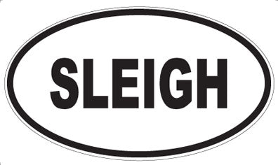 SLEIGH - Oval Magnet