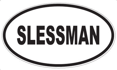 SLESSMAN - Oval Magnet