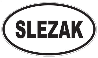 SLEZAK - Oval Sticker