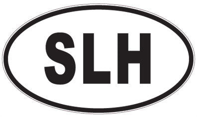 SLH - 3 Letter Initials Oval Magnet