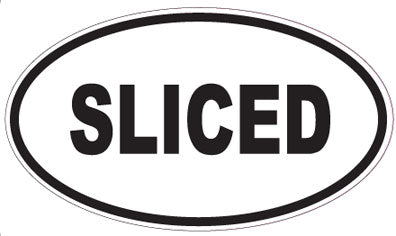 SLICED - Oval Sticker