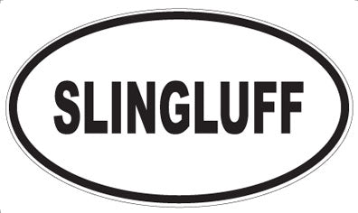 SLINGLUFF - Oval Sticker