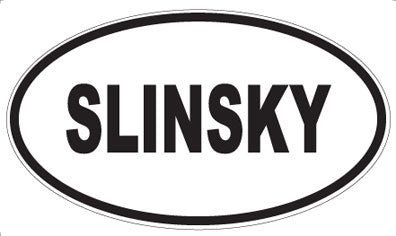 SLINSKY - Oval Sticker