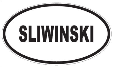 SLIWINSKI - Oval Sticker